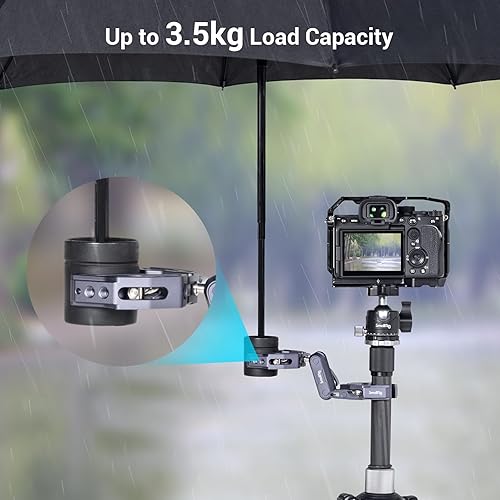 Miniatura 2 de SmallRig Super Clamp con abrazaderas dobles en forma de cangrejo, abrazadera de cámara doble, adaptador de cabeza de bola doble de brazo mágico para