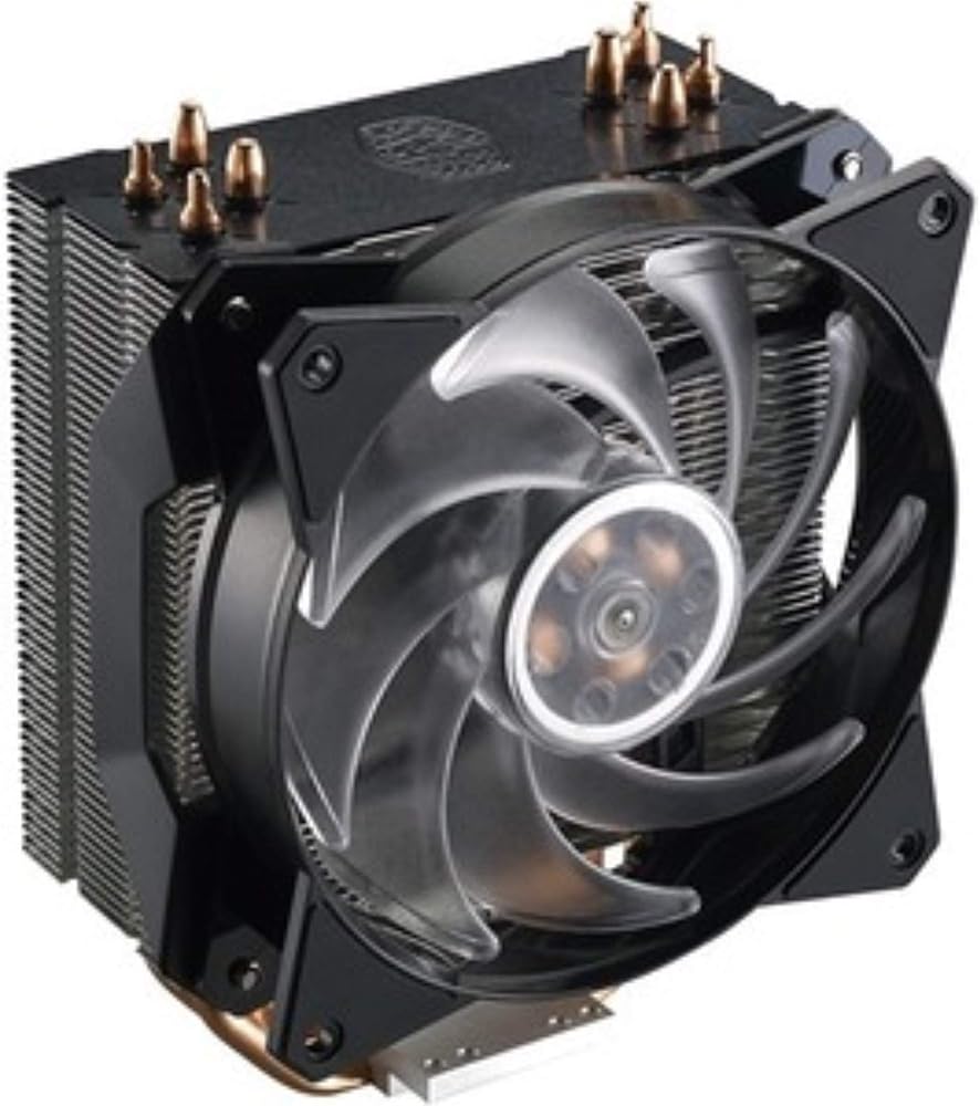 Cooler Master MasterAir MA410P RGB CPU Air Cooler, 4 CDC 2.0 Heatpipes, Aluminum Fins, MF120R RGB Fan, RGB Lighting - View 1