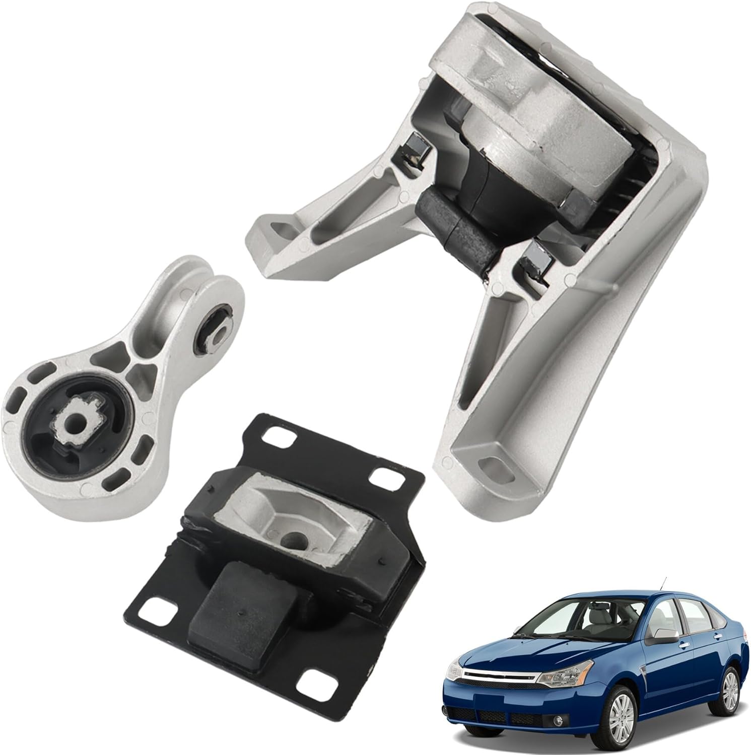 munirater 3PCS Engine Motor & Trans Mount Set Replacement for 2008 2009 2010 2011 Focus 2.0L A5495 A5322 A2986