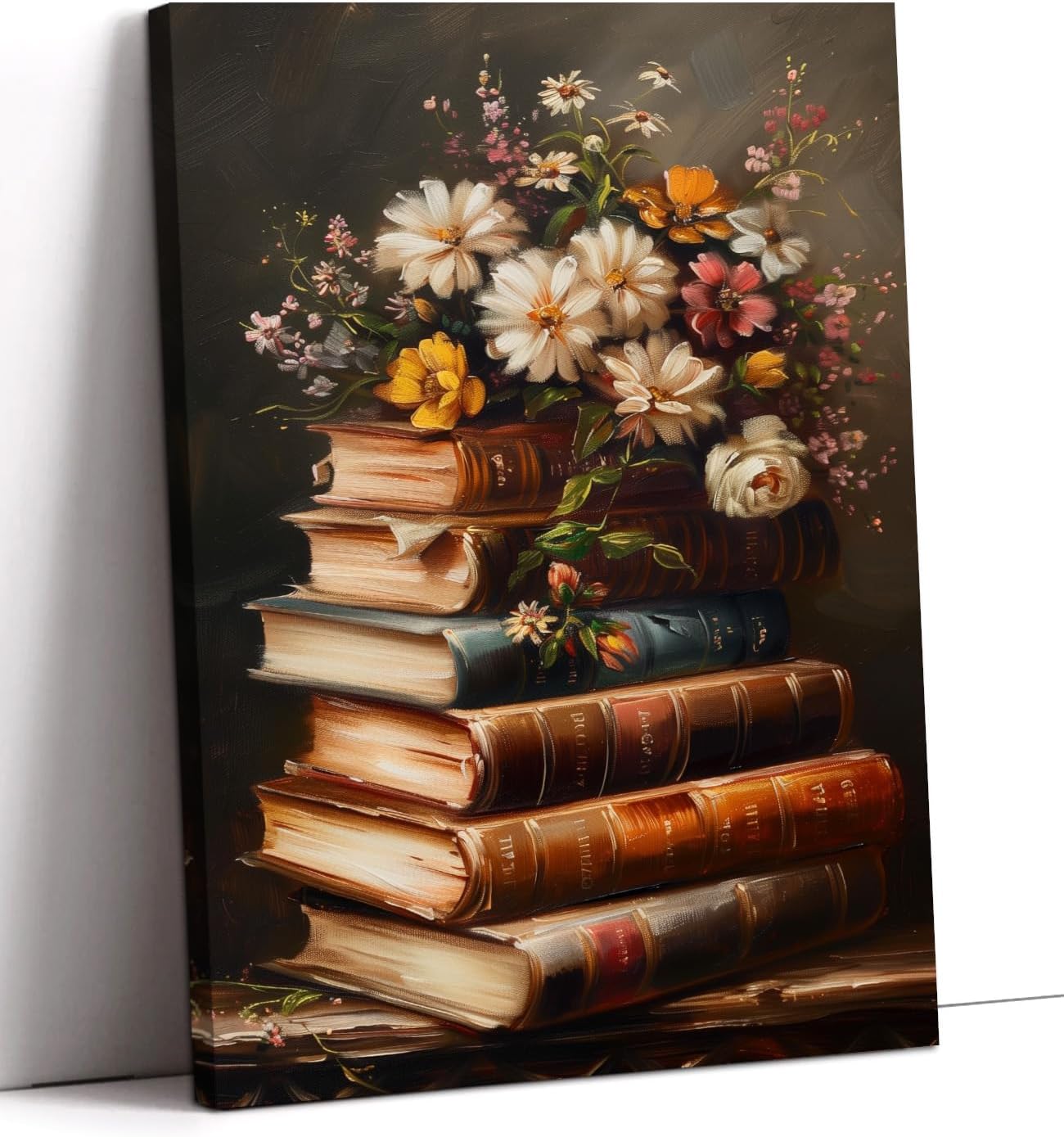 Orchid Canvas Wall Art Bathroom Wall Decor Gray Posters White Floral Painting Prints Modern Artwork for Living Room Bedroom Home Office Decor Framed(Flowers-5,16.00"x24.00")