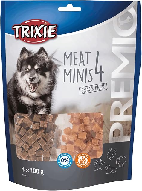 Trixie Premio Vlees Minis Kip/Eend/Rund/Lam-4X100 GR