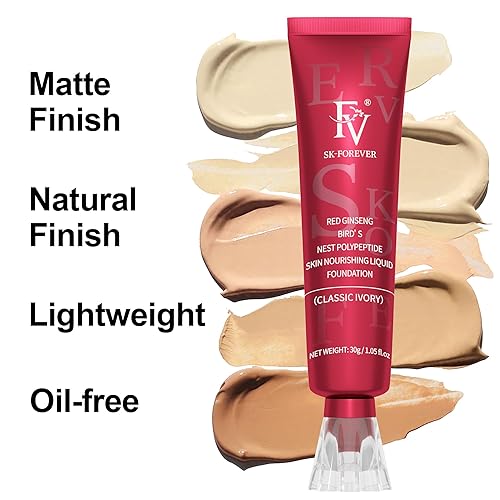 Miniatura 2 de FV Base impermeable, base ligera y de cobertura media con acabado mate, base líquida de larga duración con control de aceite, maquillaje para pieles