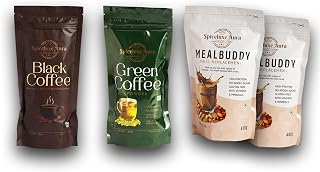Spiceluxe Aura MealBuddy Meal Replacement Combo with Black Coffee and Green Coffee Powder, High Protein, No Added Sugar, G... Price In India