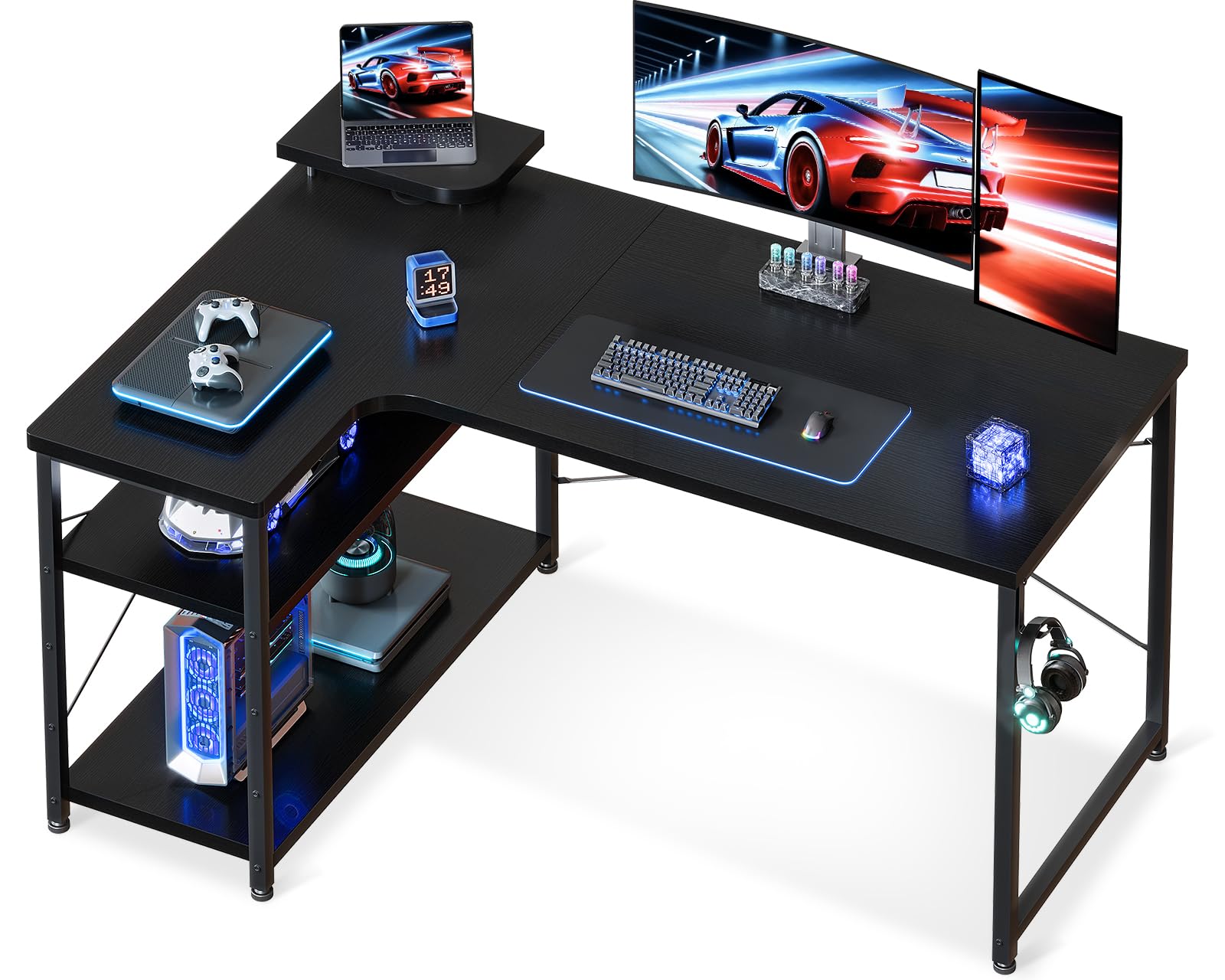 【M3096-131-92】ゲーミングデスク パソコンデスク L字　110㎝ Amazon.co.jp: GTRACING Gaming Desk, Computer Desk, L-Shaped
