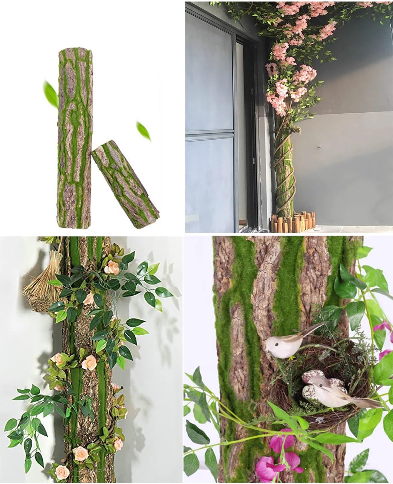 Musgo Artificial Decoración de Pared de Planta de Musgo Artificial, Fondo de Terrario de Corcho para Reptiles, Césped Artificial para Manualidades, Patio Balcón Paisaje Suministros Florales Falsos ( S