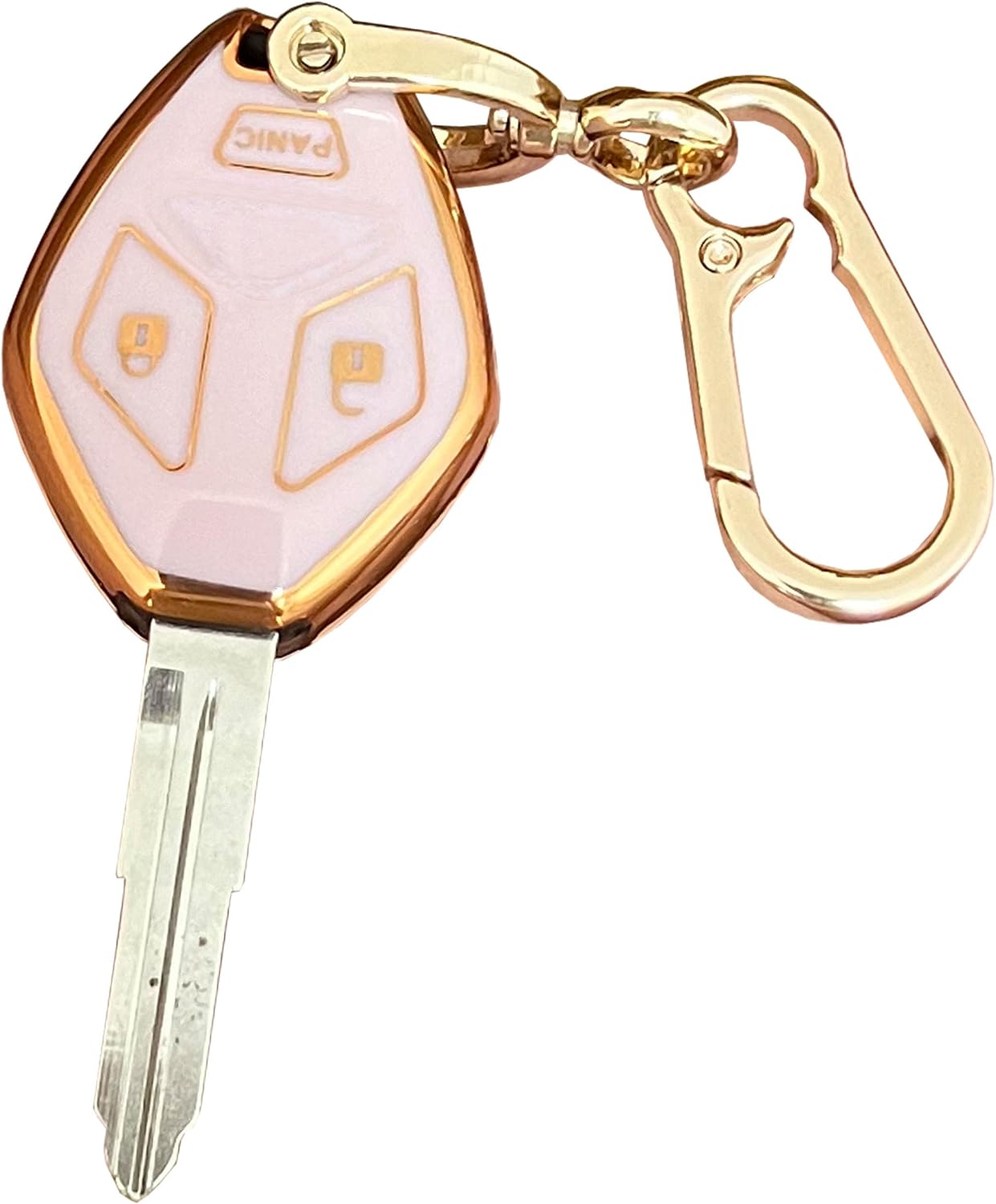 for Mitsubishi Key Fob Cover Smart Key with Keychain Fit for Mitsubishi Eclipse Galant Lancer Outlander