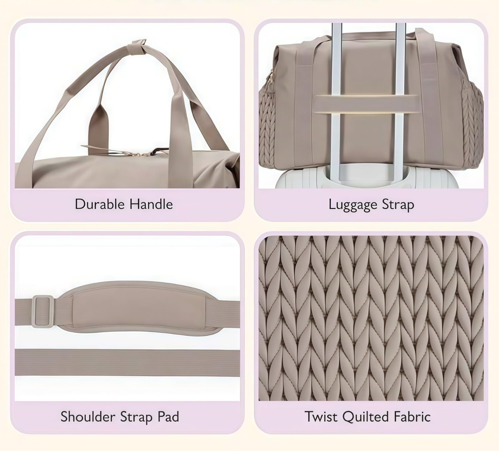 Générique Sac à langer multifonctionnel, grande capacité, sac à bandoulière avec étui à tétine pour maternité et bébé, voyage, plage