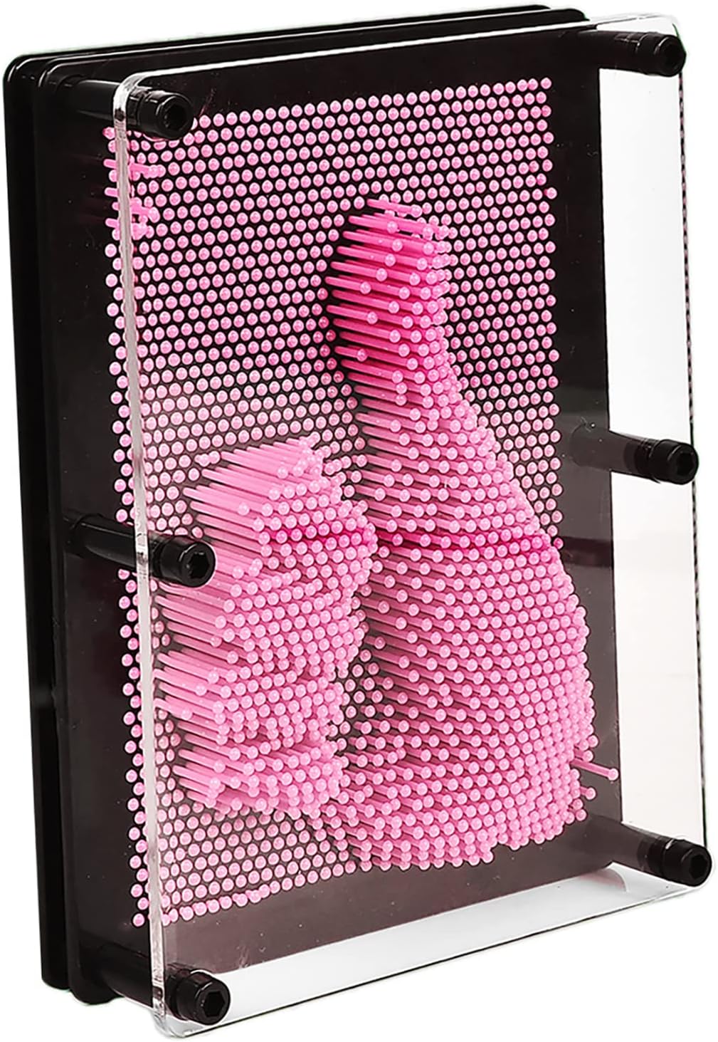 MICKYU X-Large 3D Pin Art Toy Board Game,Handprint Impression Sculpture Clone Toy,Sensory Fidget Travel Hand Toy Gifts for 3 4 5 6 Years Old Toddlers Boys Girls,Pink