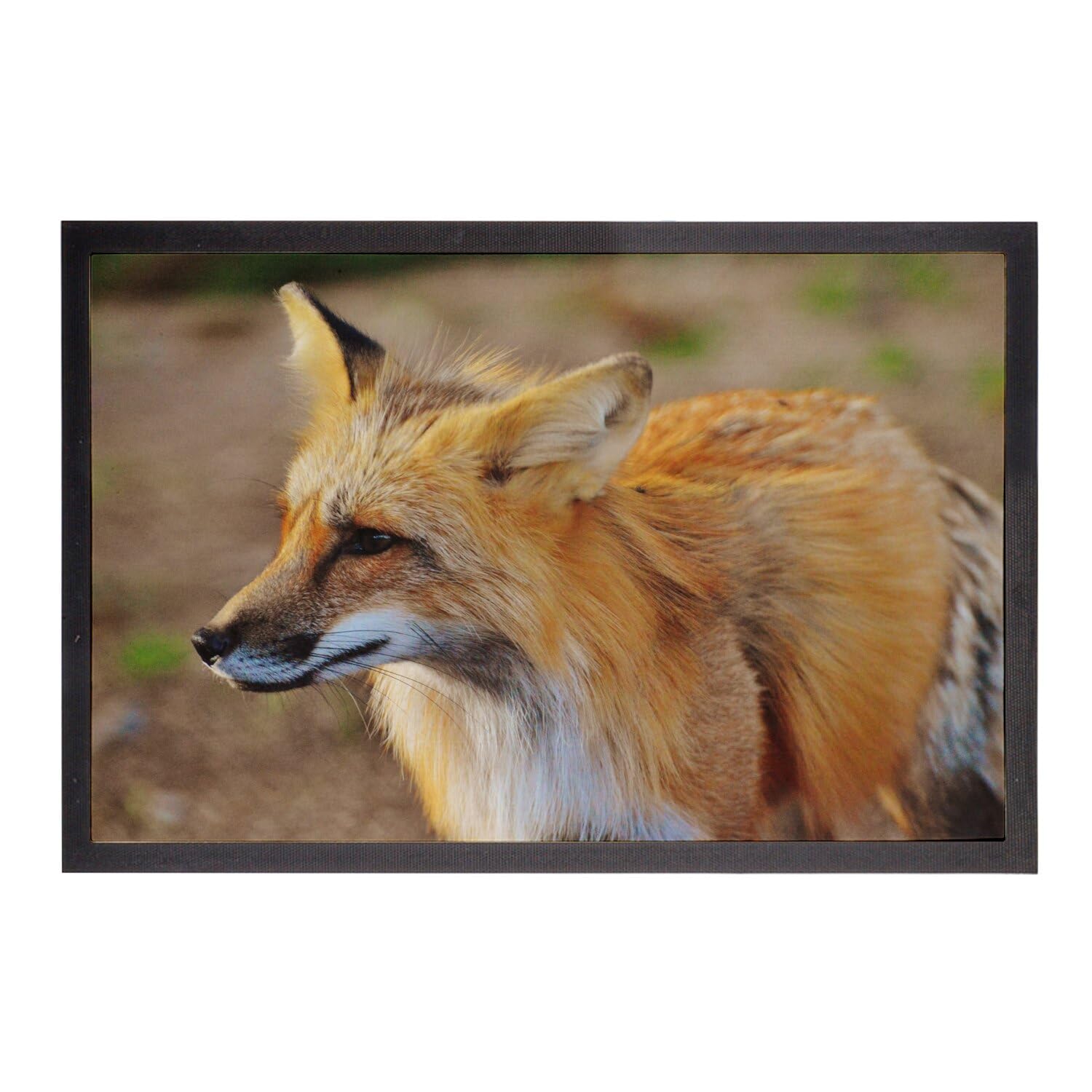 Paillasson Renard Roux Vie Sauvage grand tapis pour entrée chalet