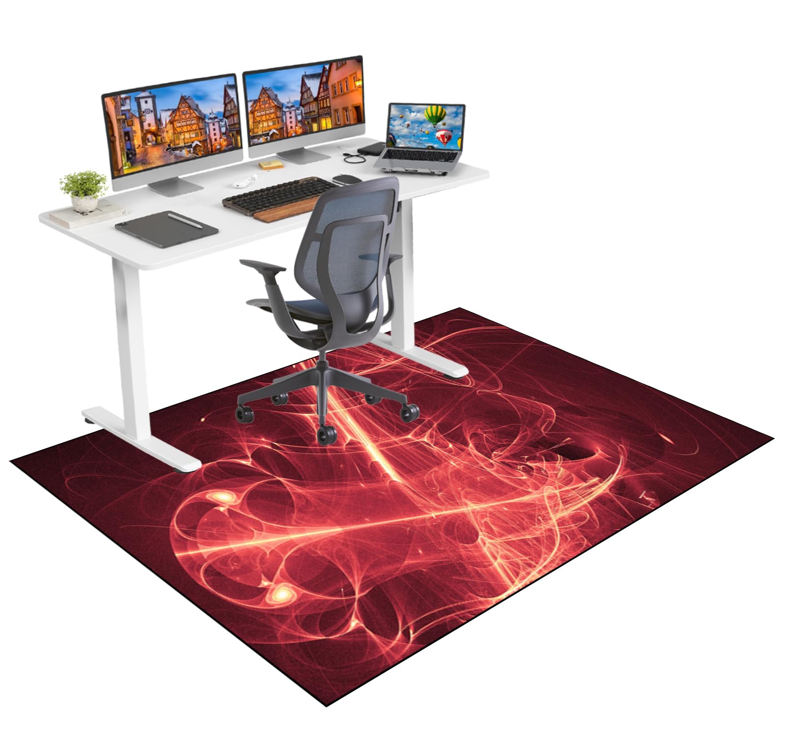 Office Chair Mats for Carpet Floor Gaming Desk Chair Mat for Rolling Chair Carpet Protector Chair Mat Hard Floor Protector Mat for Office Chair Large Computer Floor Mat for Gaming Chair 70 x 100 cm