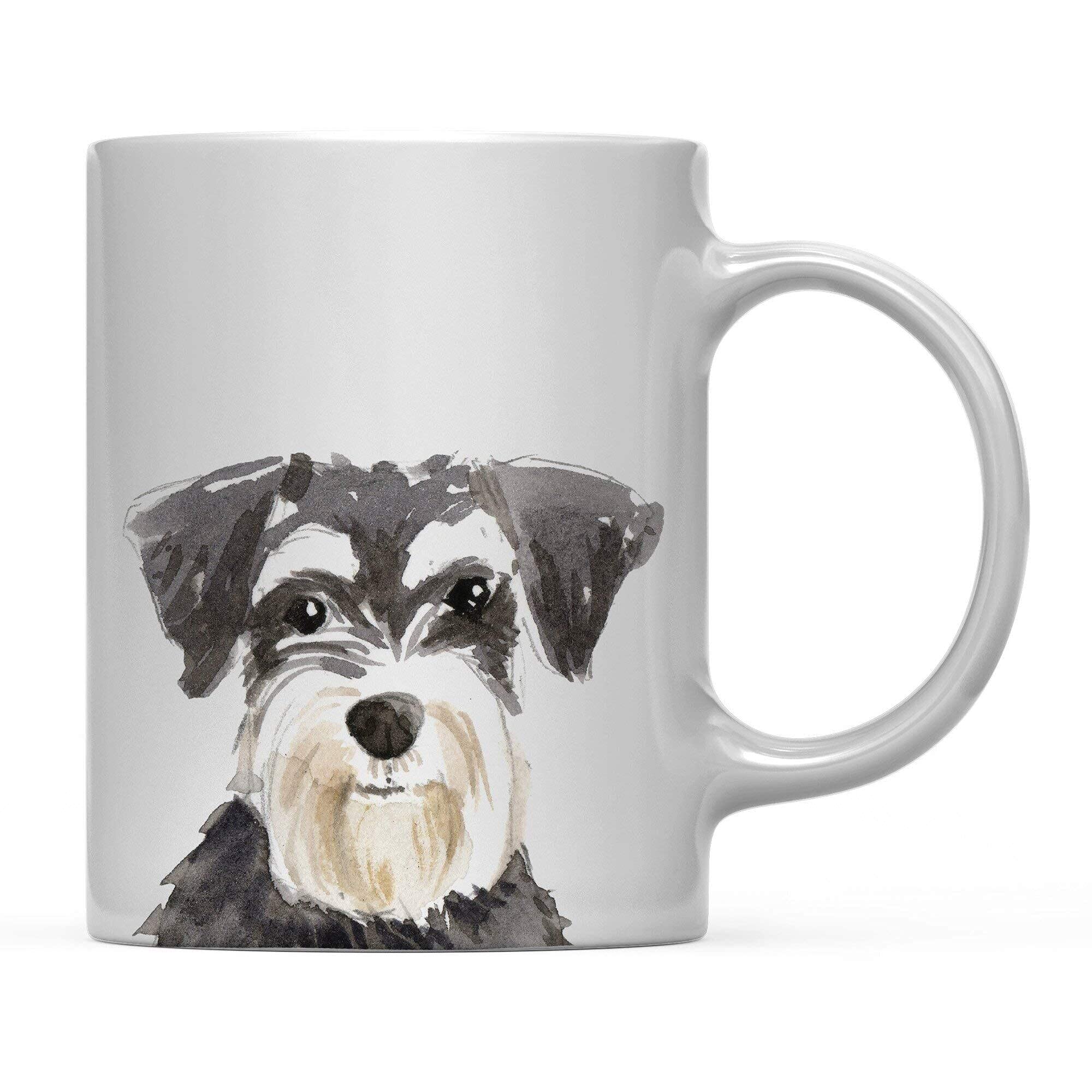 White 11oz Dog Coffee Mug, Miture Schnauzer Up Close, 1-Pack 3PLVHM EWK482, waYanl-602, BZ305