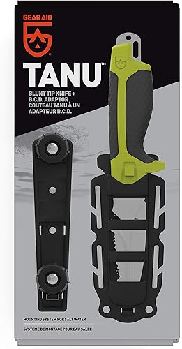 Miniatura 2 de GEAR AID Tanu - Cuchillo de buceo y rescate con funda, hoja de punta roma de 3 pulgadas
