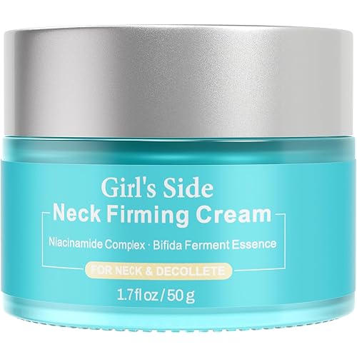 Girl's side Neck Firming Cream with Niacinamide & Bifida Ferment - Hyaluronic Acid, Caffeine, Ceramide Moisturizer to Minimize Fine Lines, Tighten Neck & Chest Skin, 1.7 fl oz / 50 g