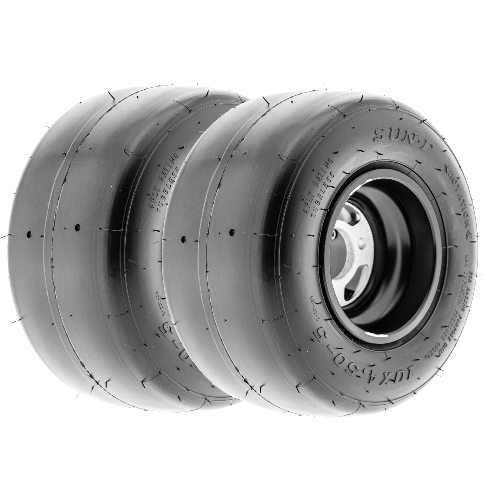 SunF 10x4.5.00-5 Go Kart Tire 10x4.5.00x5 Race 4 PR K001 - PAIR of 2