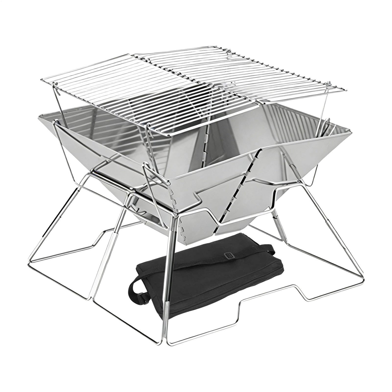 Juego de cocina para acampar - Equipo plegable de acero inoxidable al aire libre,Estufa de quemador portátil para acampar - Para mochileros, jardín, terraza, picnic, familia y