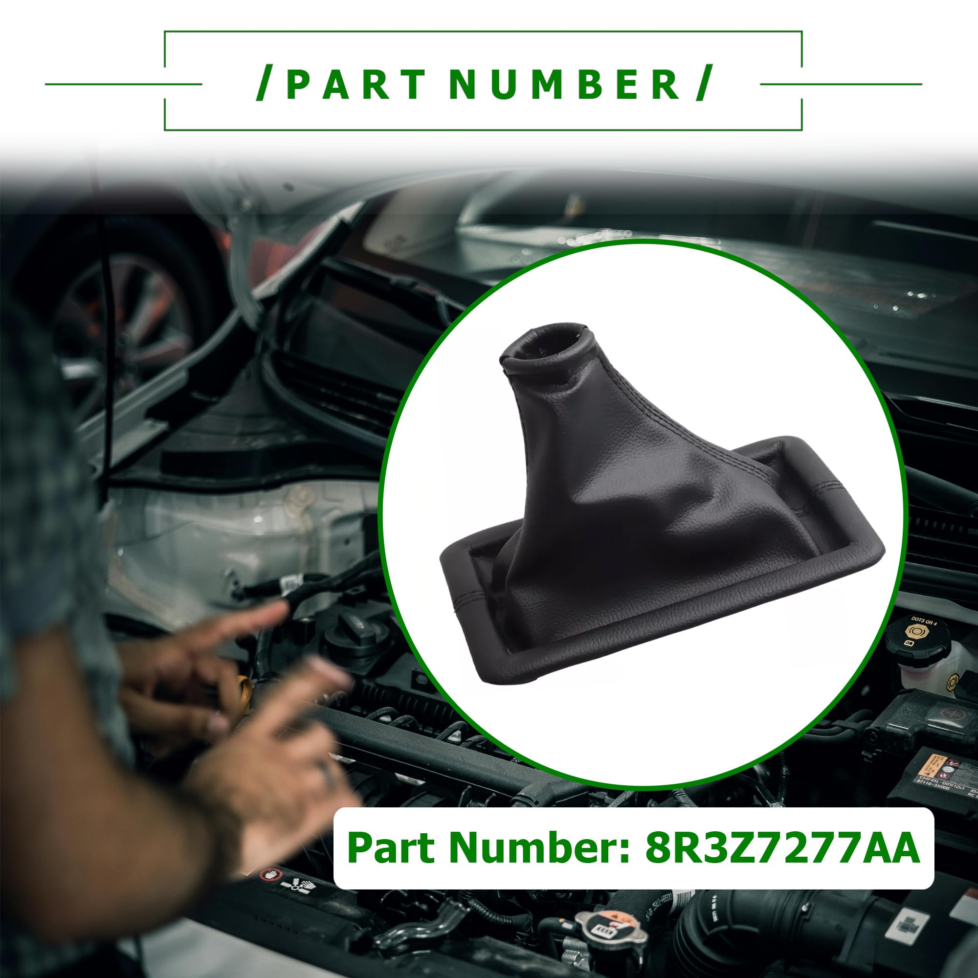 PartsFlow 8R3Z7277AA Shifter Boot Cover Compatible with Ford Mustang 2005-2009 Manual Transmission Gear Change Lever