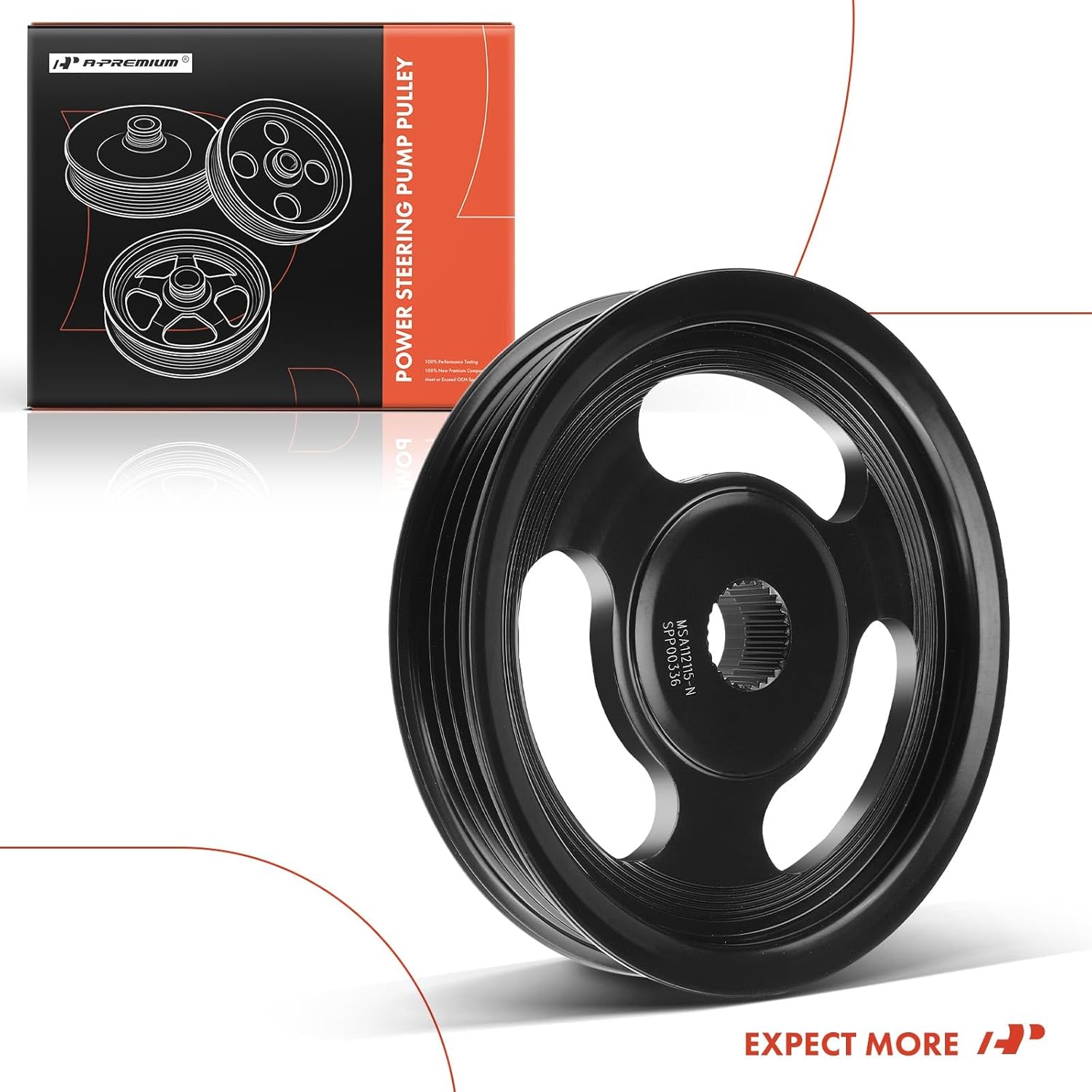 A-Premium Power Steering Pump Pulley Compatible with Honda Civic 2001 2002 2003 2004 2005, 1.7L 2.0L