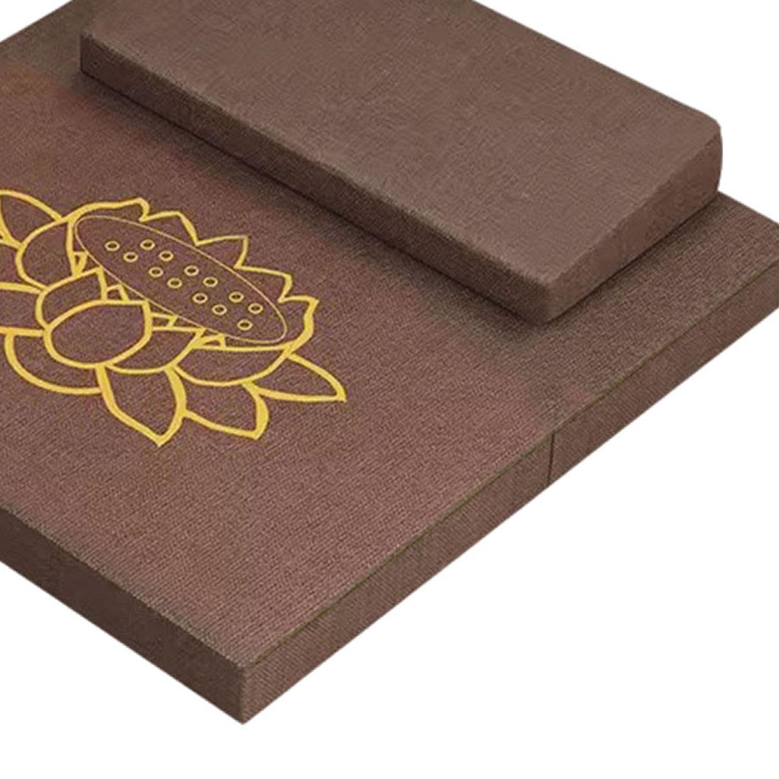 Cuscino da Pavimento Quadrato Realizzato in Lino Resistente Design Moderno Supporto per Meditazione E Portatile E Multifunzionale Adatto a