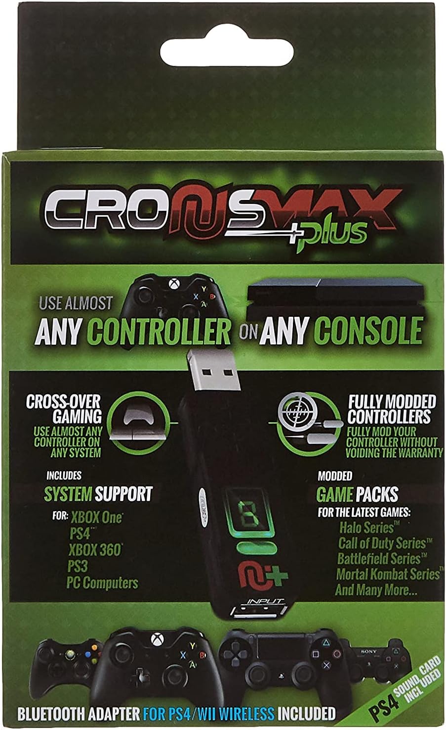 CronusMax Plus Cross Cover Gaming Adapter for PS4 PS3 Xbox One Xbox 360 Windows PC