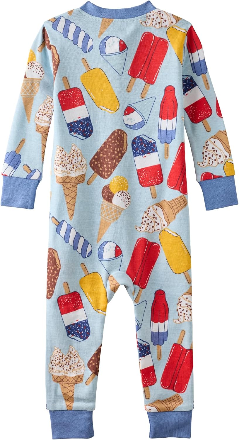 Butterblu Shawn Snug-fit Footless Baby Pajamas One-Piece 100% Organic Cotton Zip Front Sleeper PJs for Baby Boys & Girls​