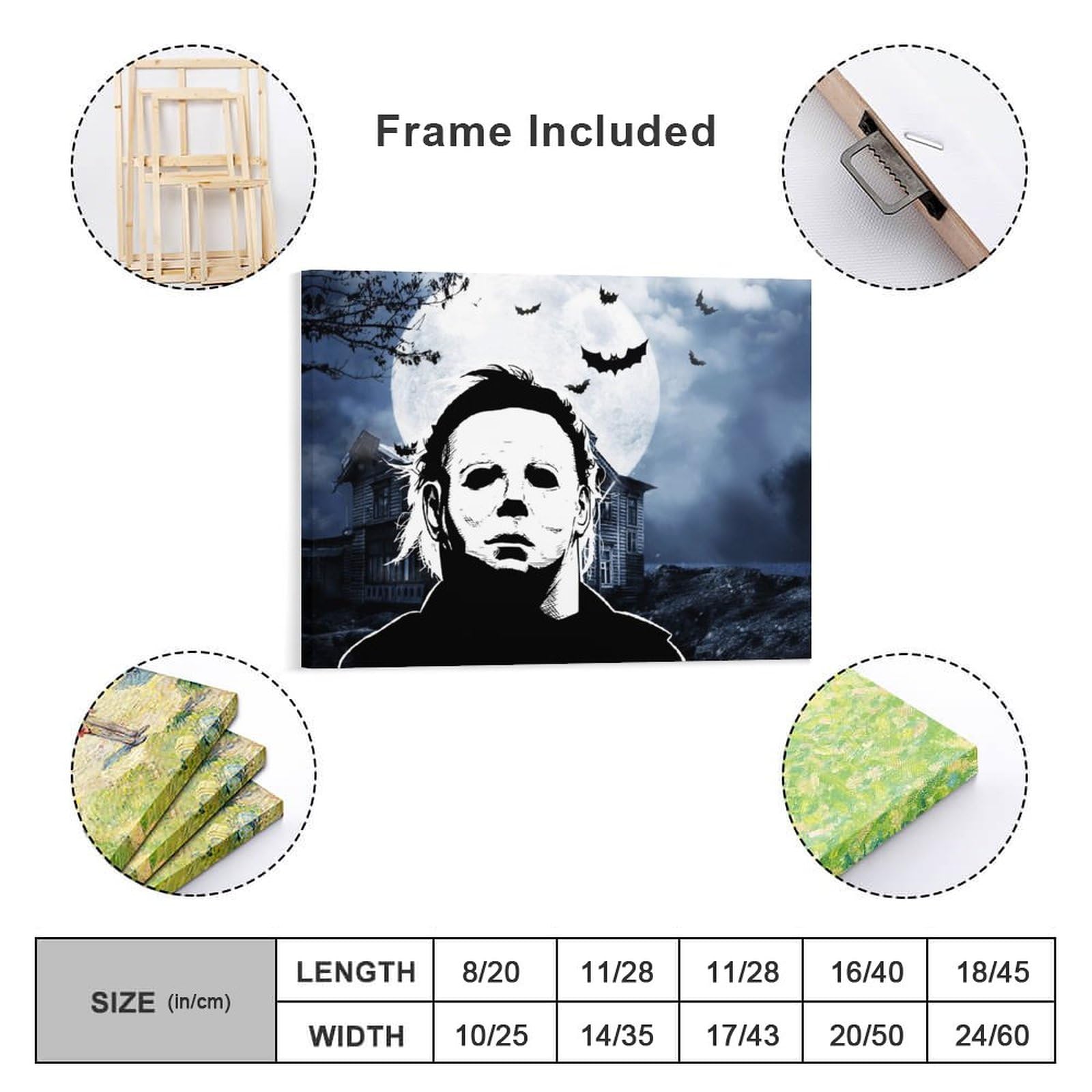 Amazon.co.jp: キャンバス絵画 ブギーマン ハロウィン マイケル 