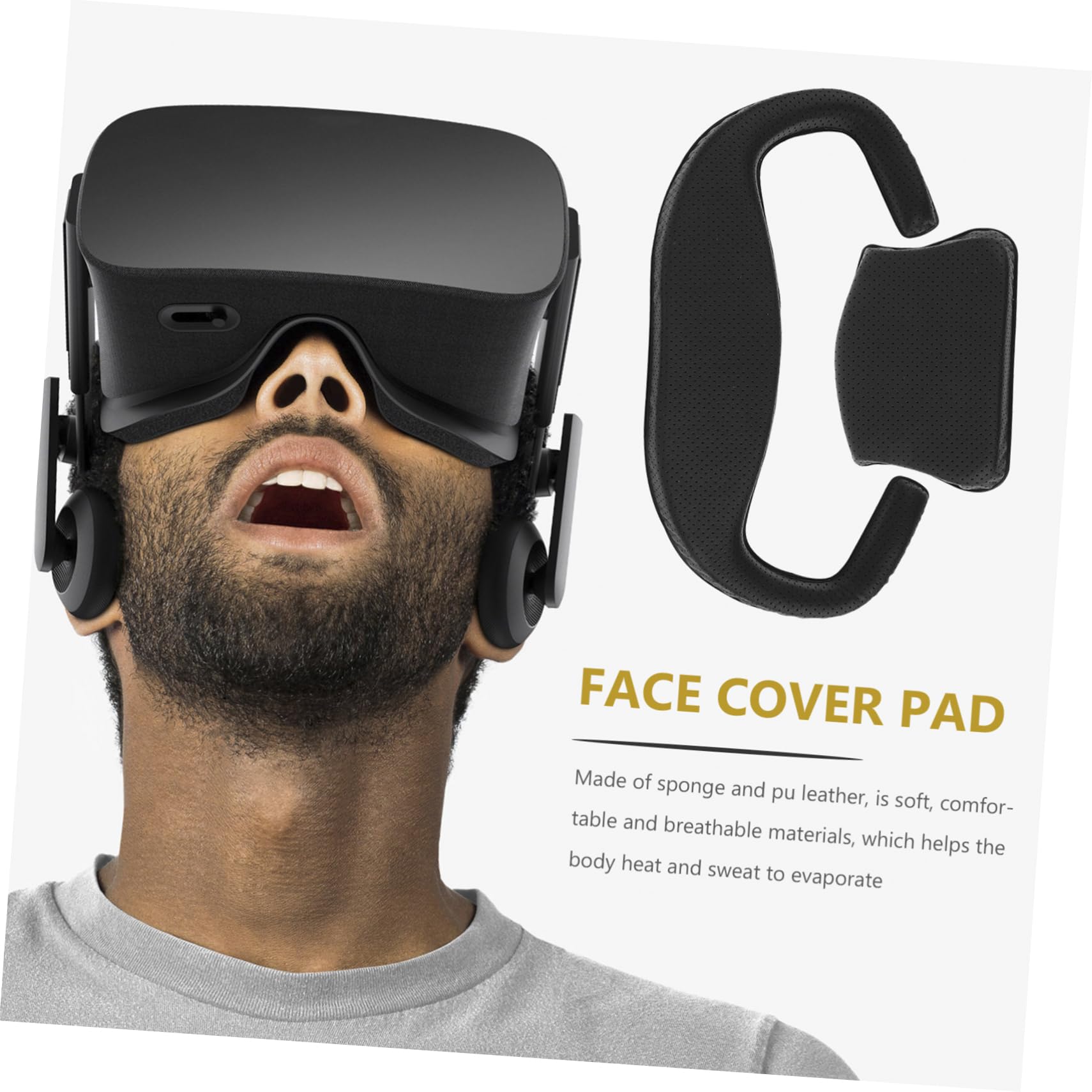Gadpiparty 4juegos Cojín Facial VR Sweatproof y Almohadilla Cerebelo Compatible Crystal Diseño Ergonómico Aislamiento De Luz Accesorios para Auriculares VR