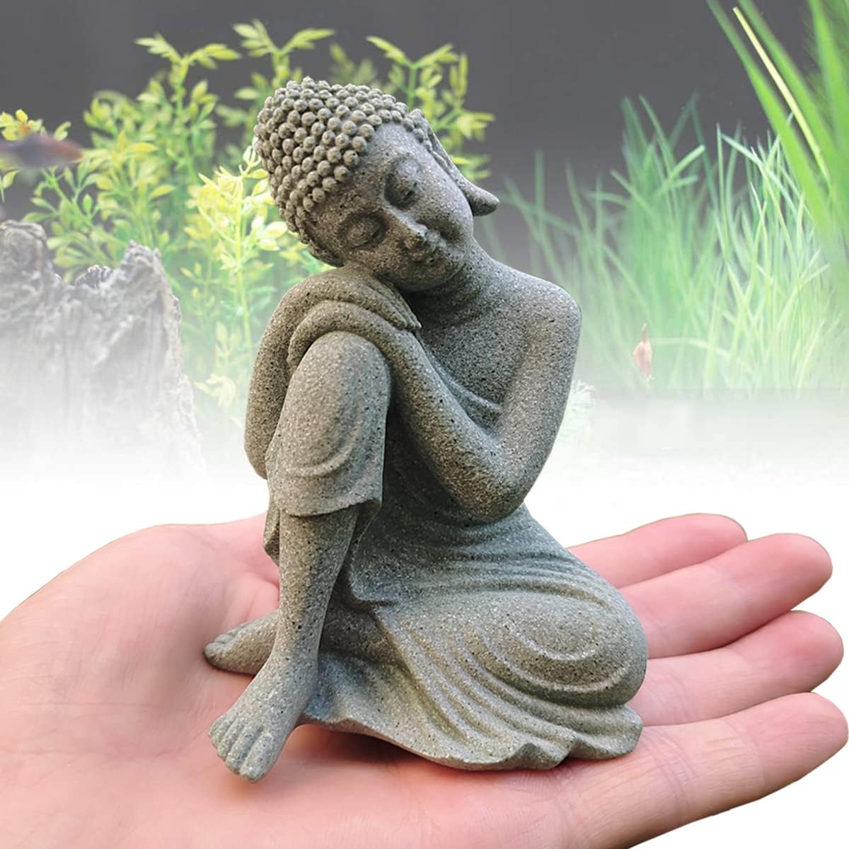 Aquarium Buddha Statue Japanese Fish Tank Decorations HeavyDuty