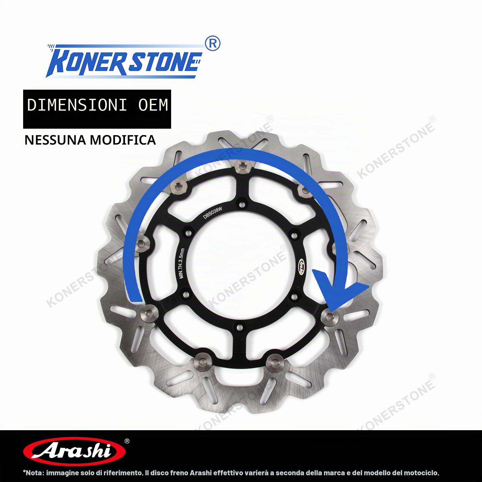 Dischi freno anteriori per Ninja ZX6R 05-16/ER-6F ER-6N 06-15/Versy-s 650 07-14/Z750 2007-2012/Z750R 2011-2012/VN650 Vulcan 650 S 2016-2019 Disco di ricambio.