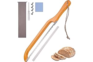 Wooden Bread Bow Knife: Effortlessly Slice Homemade Bread