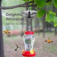 Vista 7 de Foso de hormigas para comedero de colibríes, 5 onzas, paquete de 4, protector de hormigas negro con gran capacidad