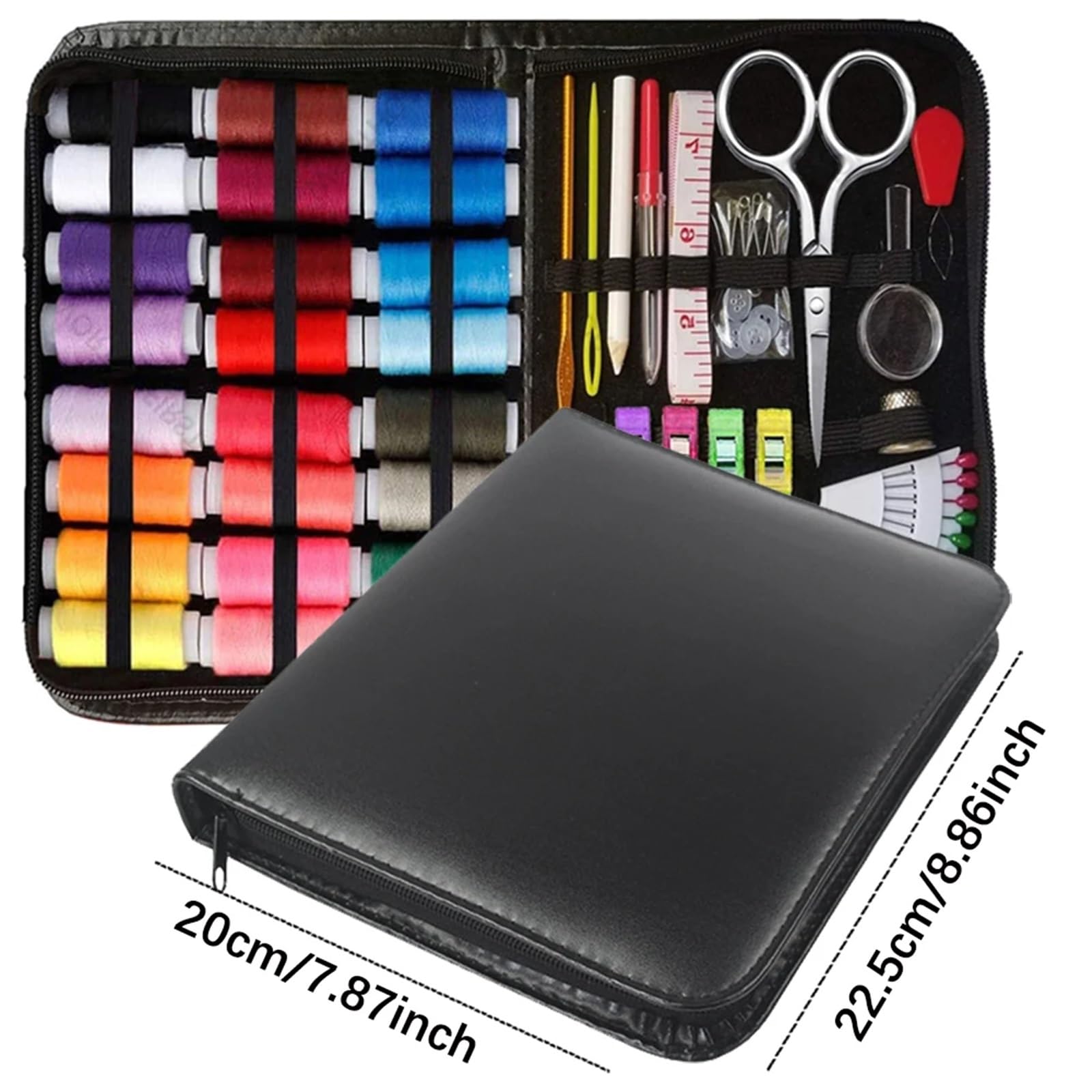 Juego de caja costura multifuncional for bricolaje, portátil, for coser a mano, herramientas bordado, accesorios for el hogar Kit de costura de viaje(200Pcs)
