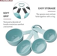 Vista 6 de KitchenAid Vasos medidores, juego de 4, Aqua Sky