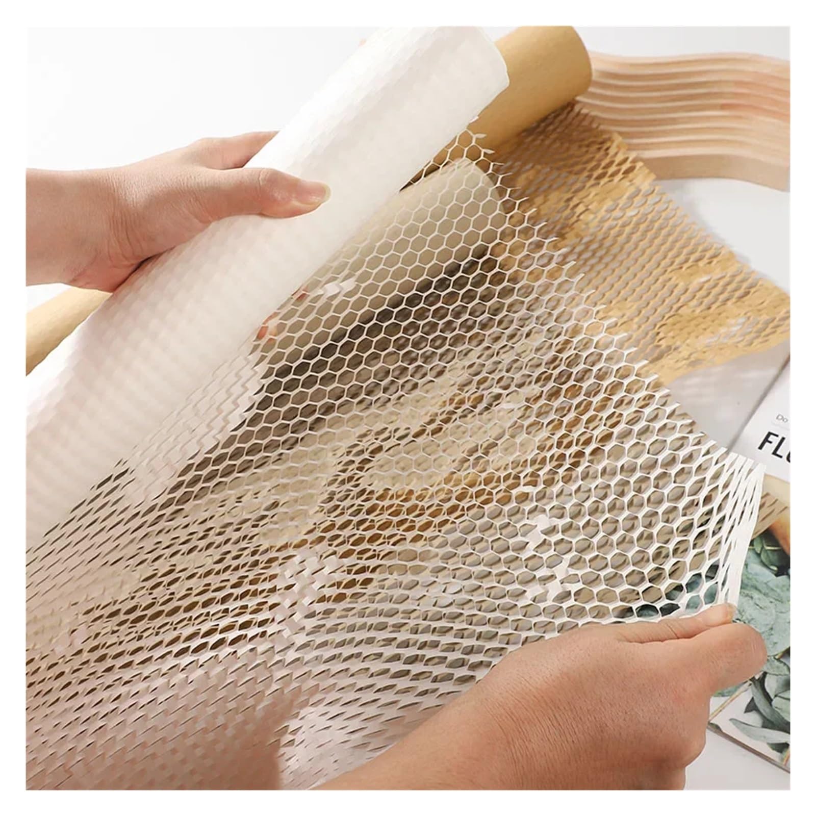 Opakowanie papieru świątecznego, Papier do pakowania kwiatów o strukturze plastra miodu, folia amortyzująca Ekologiczny materiał opakowaniowy Owijanie ochronne Najlepsze do pakowania prezentów