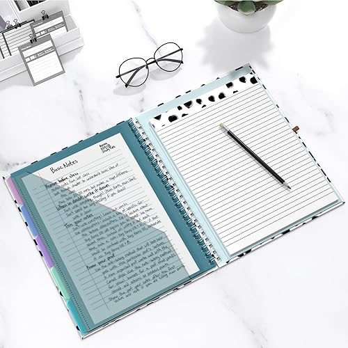 Miniatura 42 de Hongri Clipboard Folio with Refillable Lined Notepad, 8.5 x 11 Folders with Storage 10 Pockets, Spiral Portfolio, Size 12.8x 9.7 in, Office & School