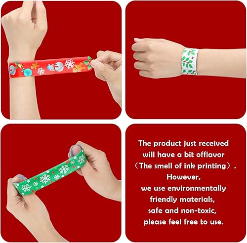 Miniatura 6 de BBTO 46 pulseras de Navidad a granel, pulseras de Navidad para rellenar calcetines de Navidad, regalos de fiesta, 12 pulseras diferentes para regalo