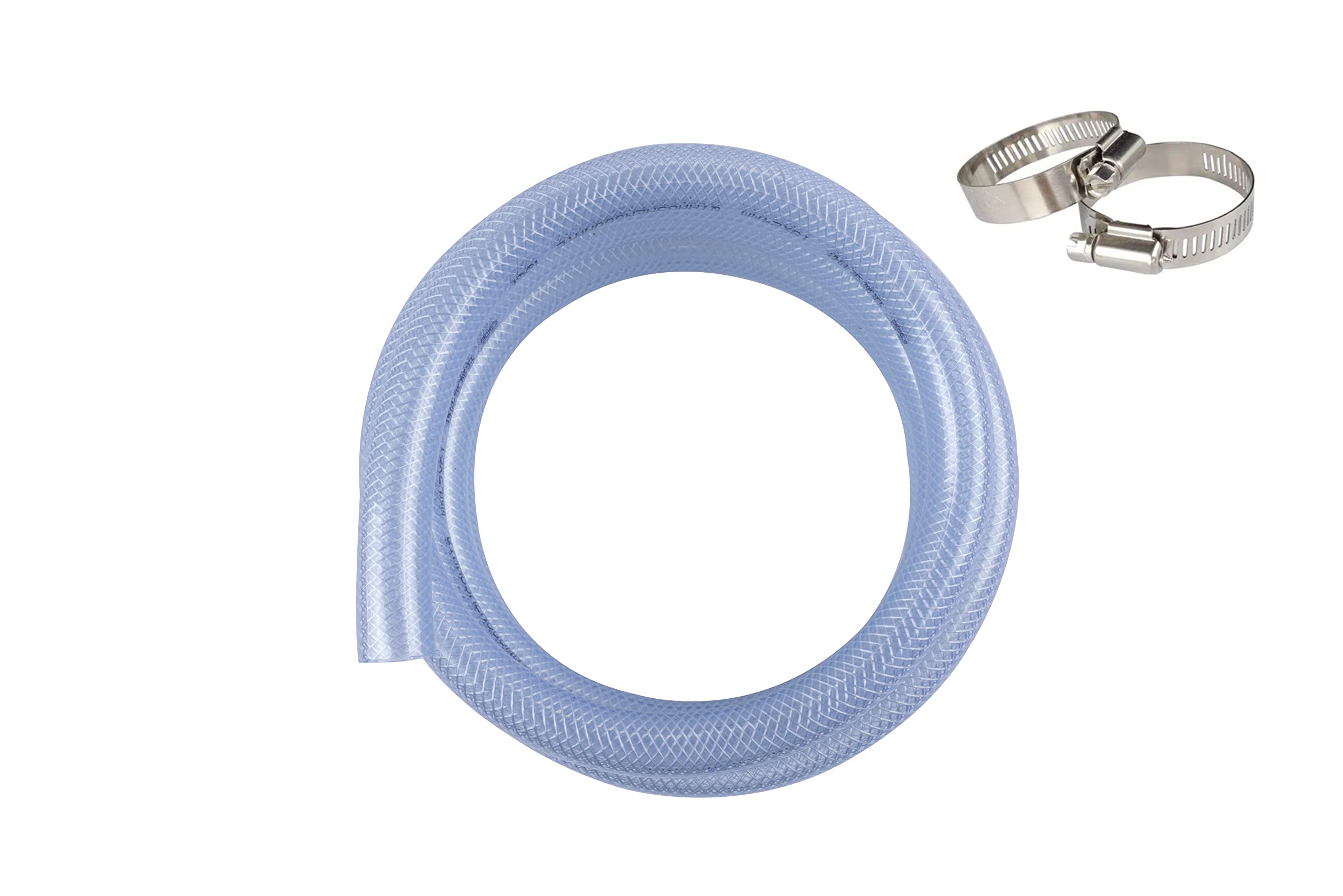 JUNZHIDA High Pressure Braided Clear Flexible PVC Tubing 3/4" ID, 9.5 ft