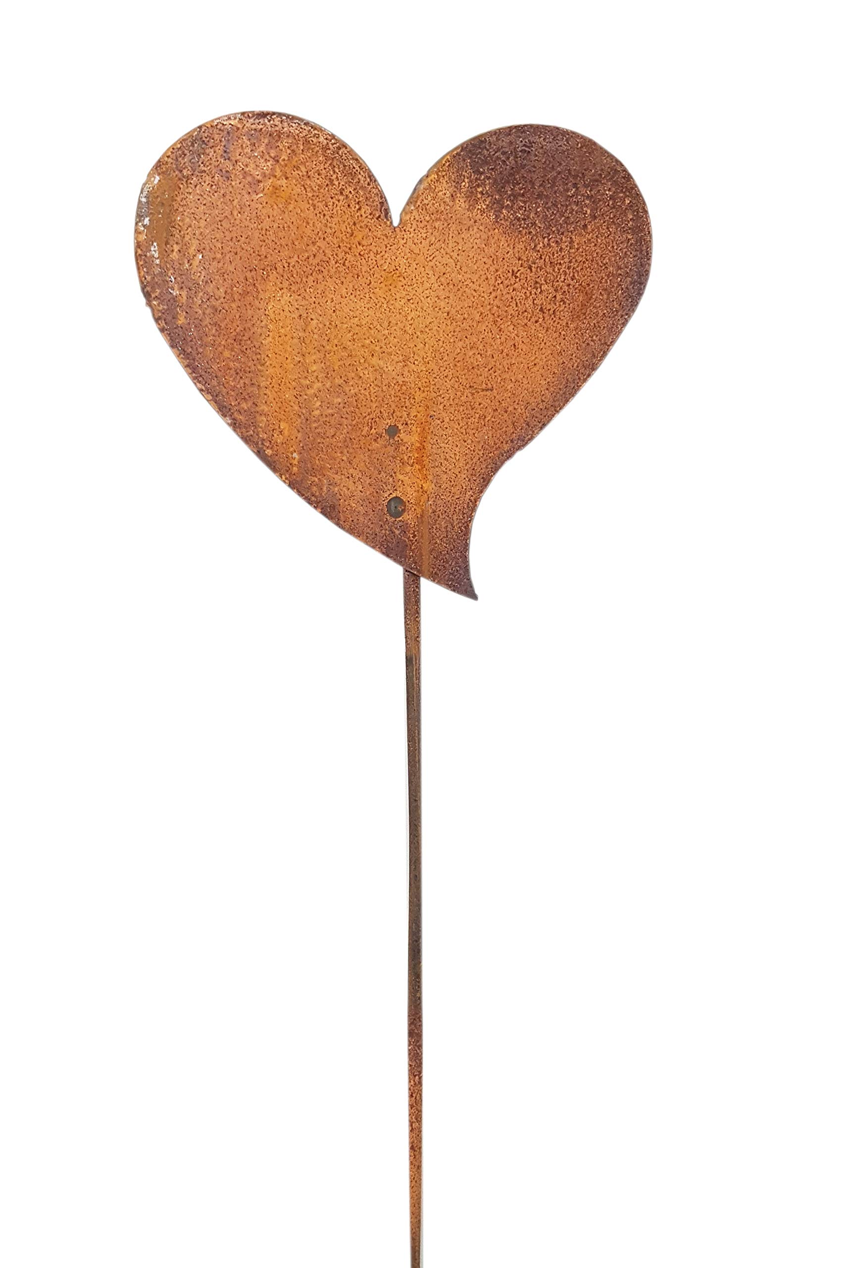 Bouquet de jardin en métal patiné rouille tuteur déco extérieure 118cm
