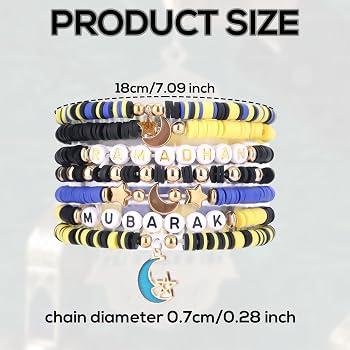 HOWAF 35 Bracelets Eid Mubarak En Silicone – Ramadan – Élastiques – Cadeaux Pour Enfants Et Adultes