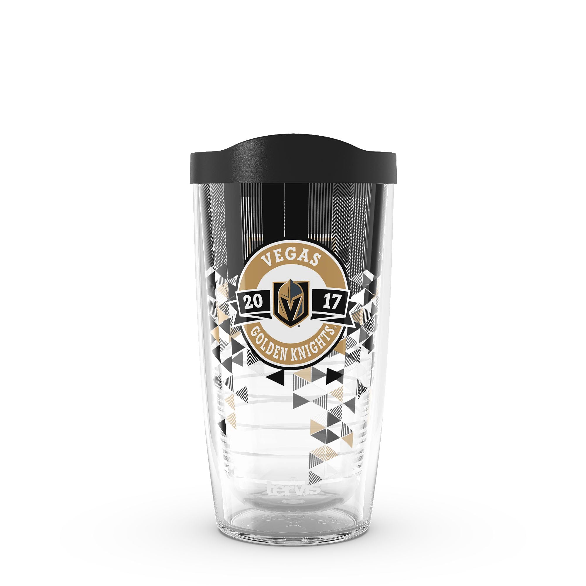 Tervis NHL Vegas Golden Knights - Shatter Made in USA Double Walled Insulated Tumbler Travel Cup Keeps Drinks Cold & Hot, 16oz, Classic