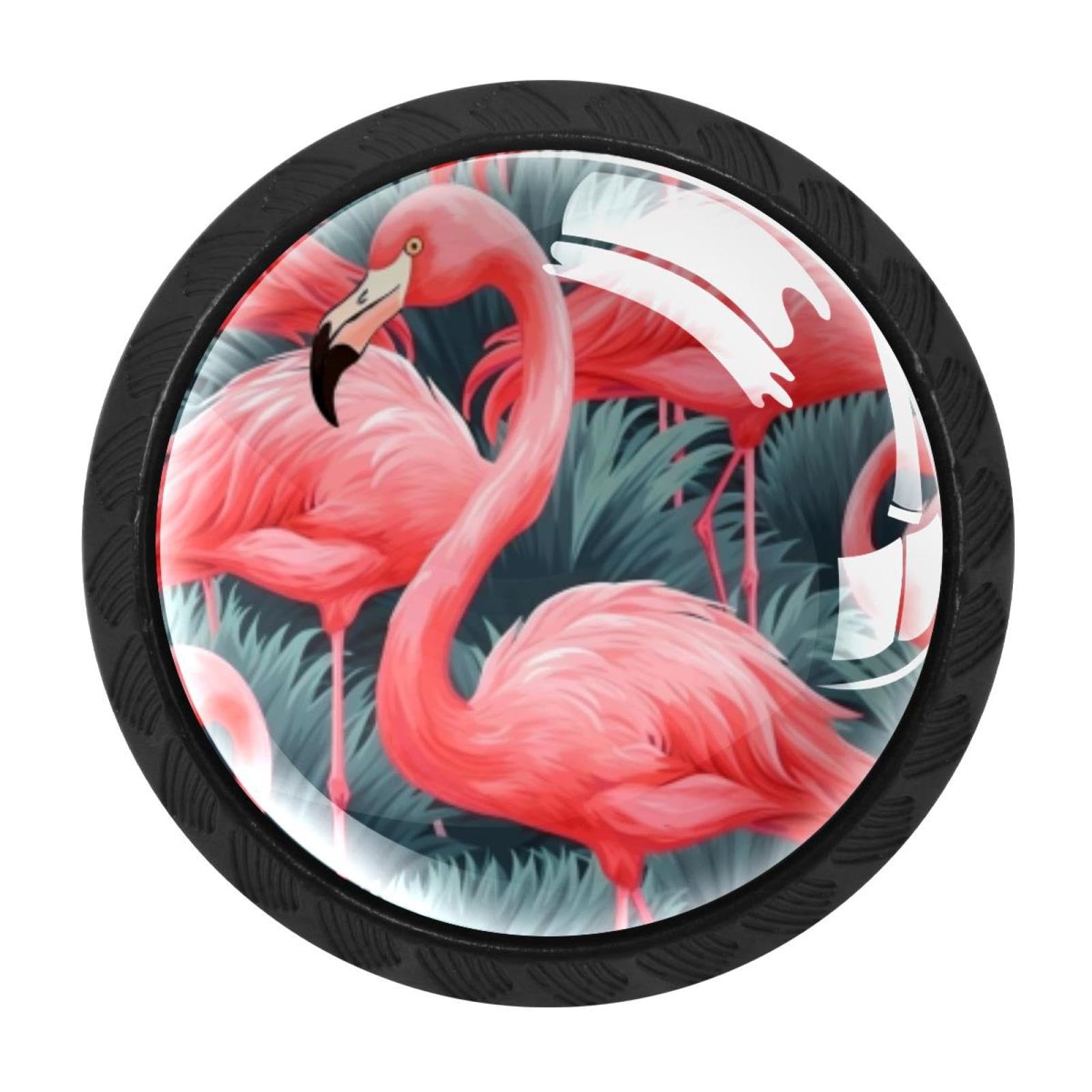 Chenzzzz Multicolored 11 4 Pack Flamingo Rainforest Dresser Drawer Cabinet Knobs Round Crystal Glass Knobs Pulls Handles For Kitchen Wardrobe Cupboard Door Hardware