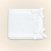 Tela Protetora de Berço Respirável 4 Lados Flow em Tricot de Algodão Sustentável Branco – Aime Baby