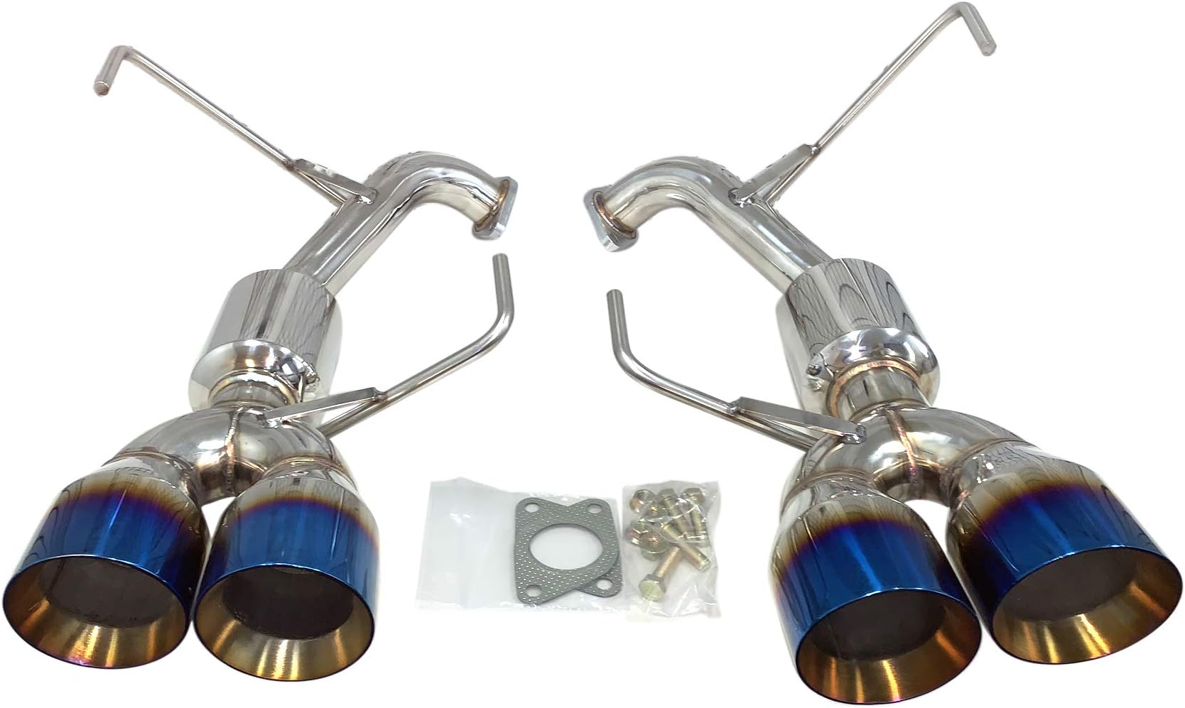 CNT V3 Axleback exhaust with muffler for 2015-2019 Subaru WRX 2015-2018 STI with 4 inch blue tips