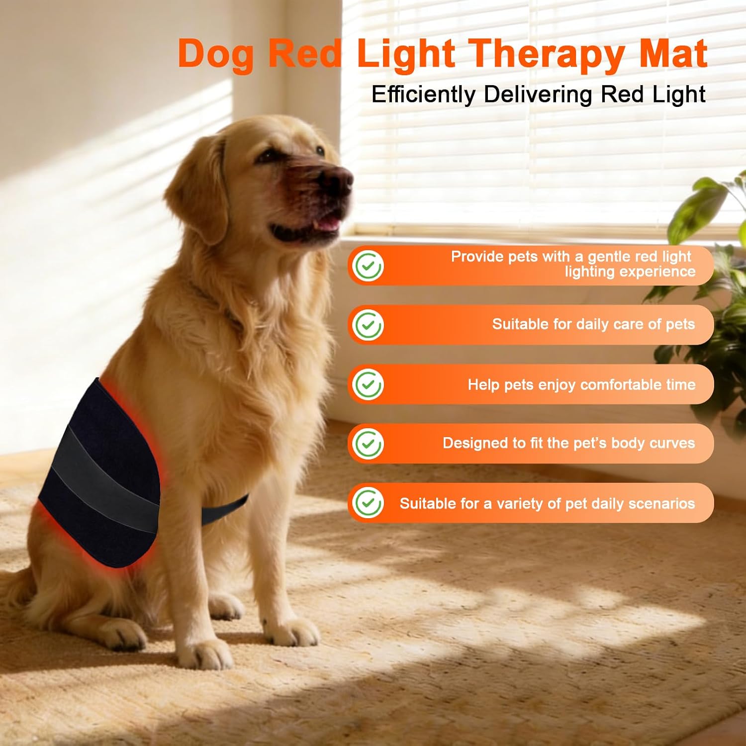 26.3"*11.8" Red Light Therapy Pad for Dogs Body, 240 LED Beads, 660nm and 880nm, Red Light Therapy for Dogs, Equipped with Timing Function and Controller, Gifts for Men, Women, and Pet Dogs