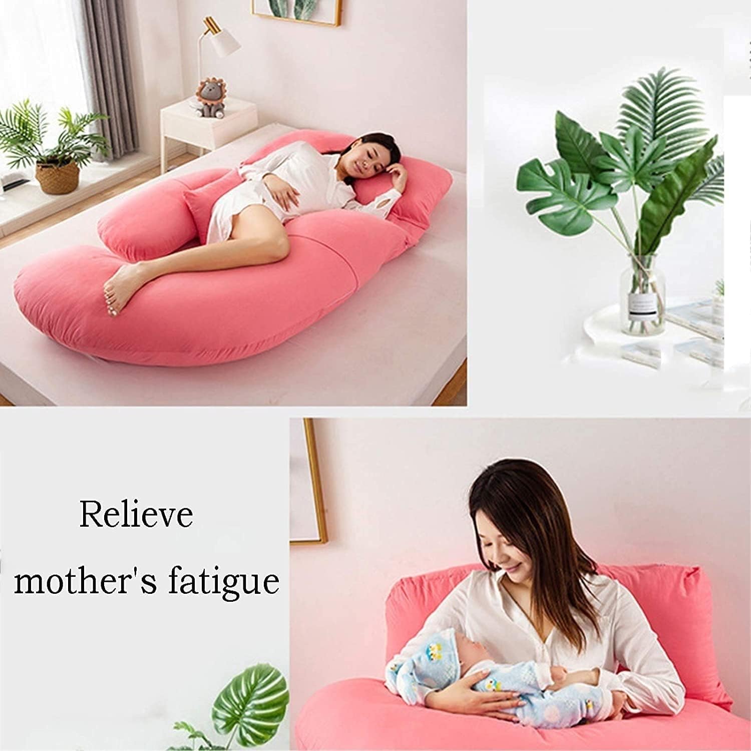 Body Pillows, Pregnancy Pillows for Sleeping, U Shaped Full Body Pillow, Pregnancy Must Haves Maternity Pillow, Support for Back, Hips, Legs, Belly for Pregnant Women (Color : A)