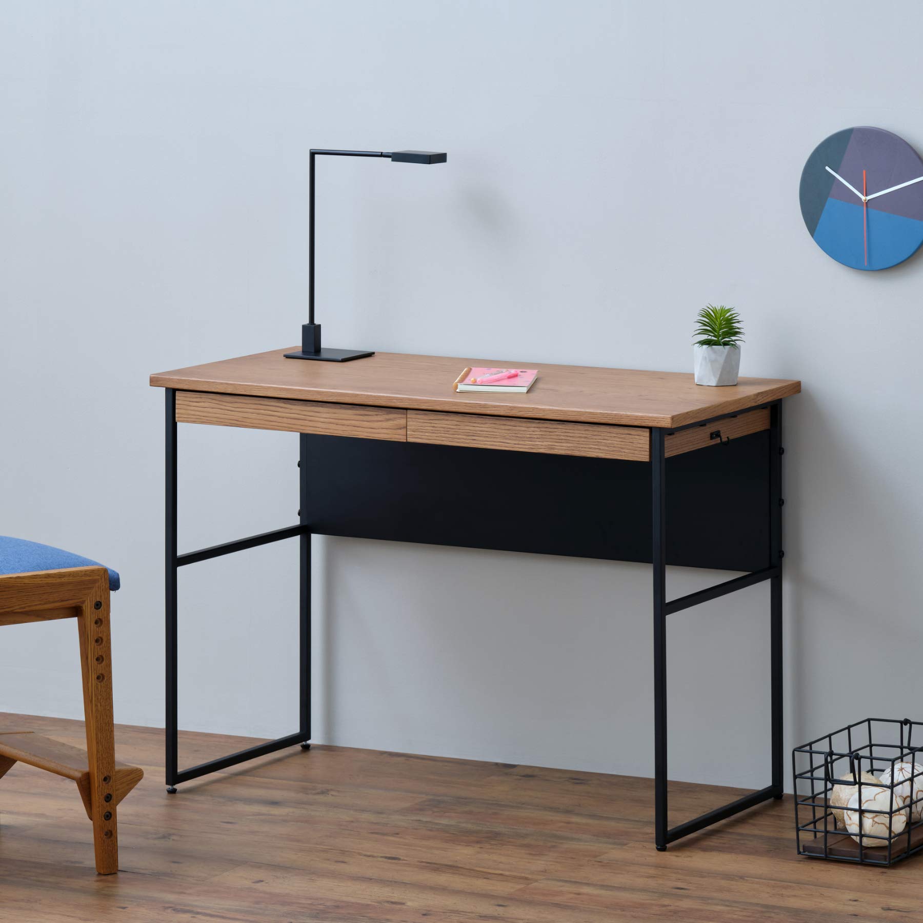 匿名配送】学習机（完成品）104.0×63.0×75.0｜事務机・学習机 