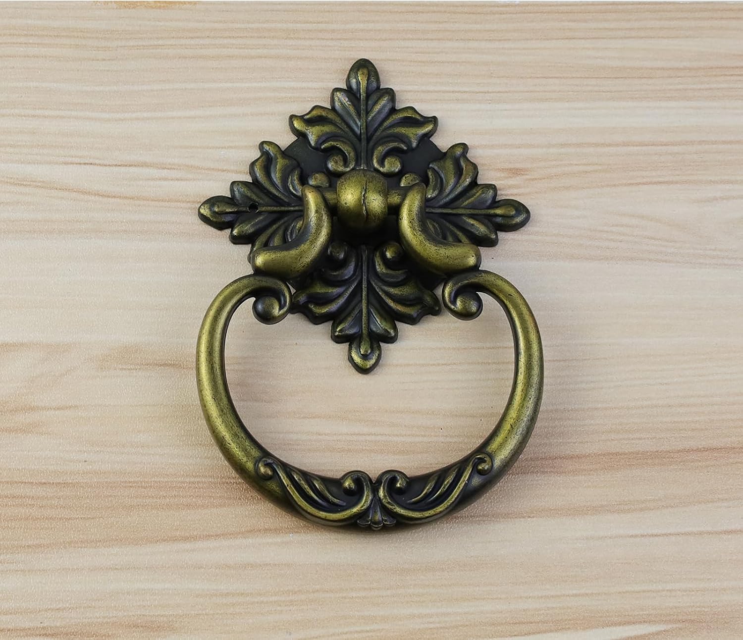 MY MIRONEY 2 Pack Vintage Cabinet Handles, Oil Rubbed Bronze Ring Drawer Pulls, Zinc Alloy Hardware Knobs with Screws for Kitchen, Dresser, Cabinet