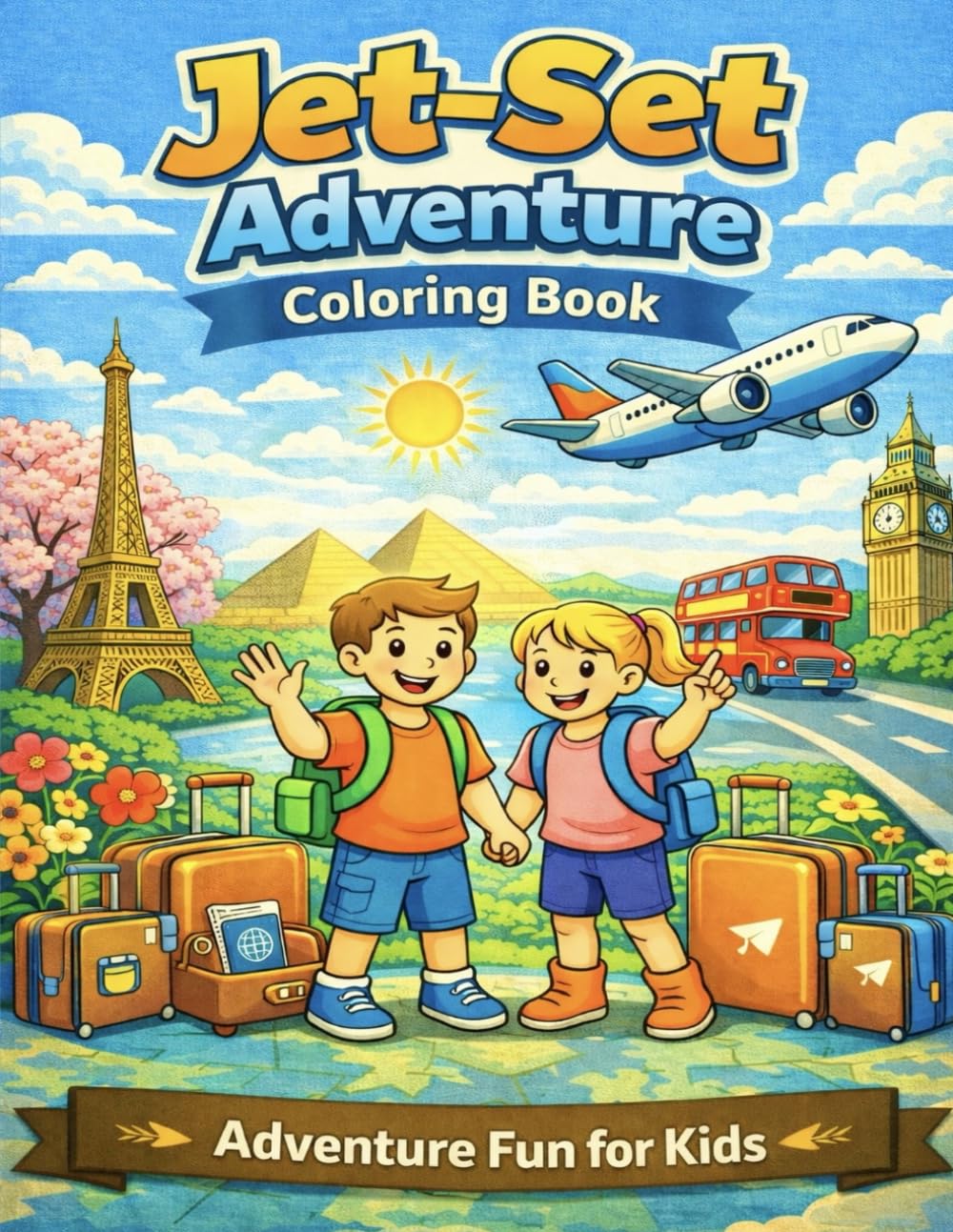 Jet-Set Adventure Coloring Book: Adventure Fun for Kids (Adventure Fun for Kids Series)