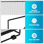 SUPEASY Desk Organizer with File Holder, 5-Tier Paper Letter Tray Organizer with Pen Holder, Desktop Organization and Storage for Office Supplies Black