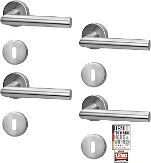 lockzz Türgriff Drückergarnitur Würzburg Edelstahl BB 4er-Set