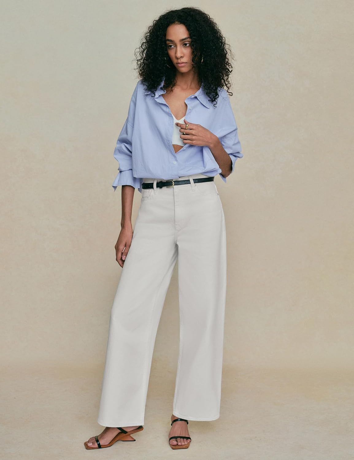 Women's Adjustable Wasit Wide Leg Jeans Baggy High Waisted Jeans Y2K Casual Trendy ... - Image 3